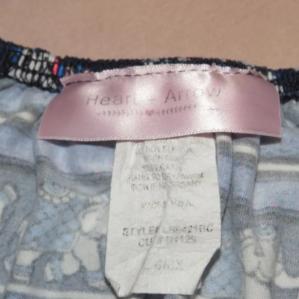 Heart + Arrow Blue Elephant Print Crochet Trim Girls Romper - Picture 5 of 6